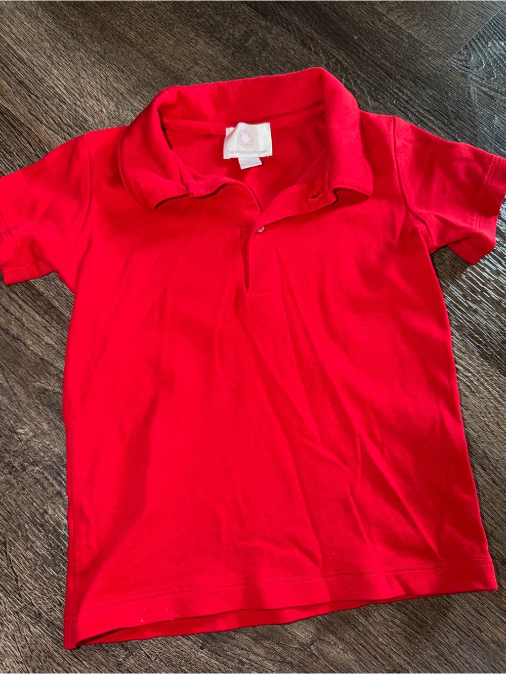 The Proper Peony red Polo shirt Size 3T